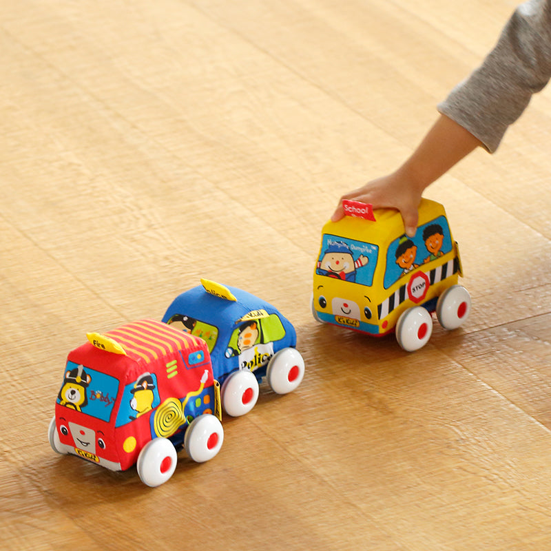 Pull-back Autos School Bus Fire Engine – K's Kids EU